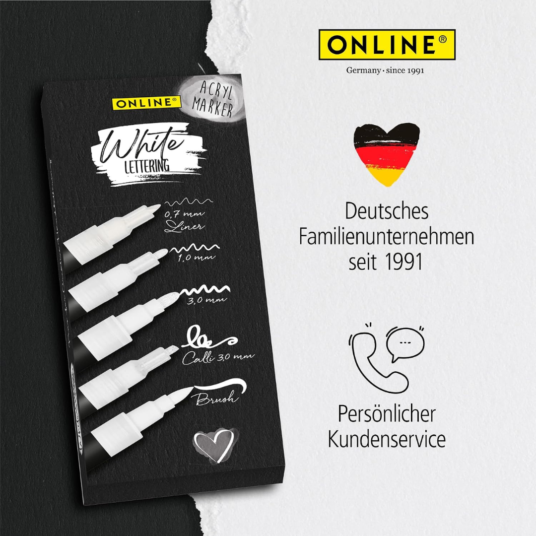 Online Lettering Markers Set