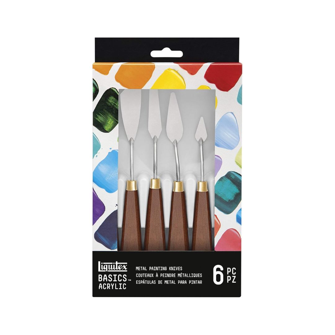 Liquitex Basics Metal Painting Knife - Pack of 6