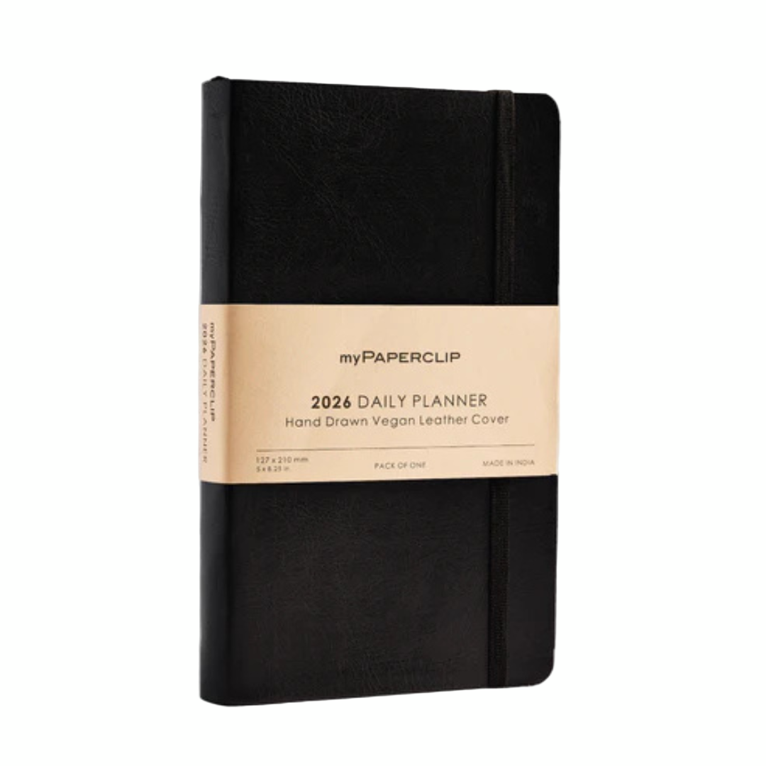 Mypaperclip 2026 Leather Cover Daily Planner