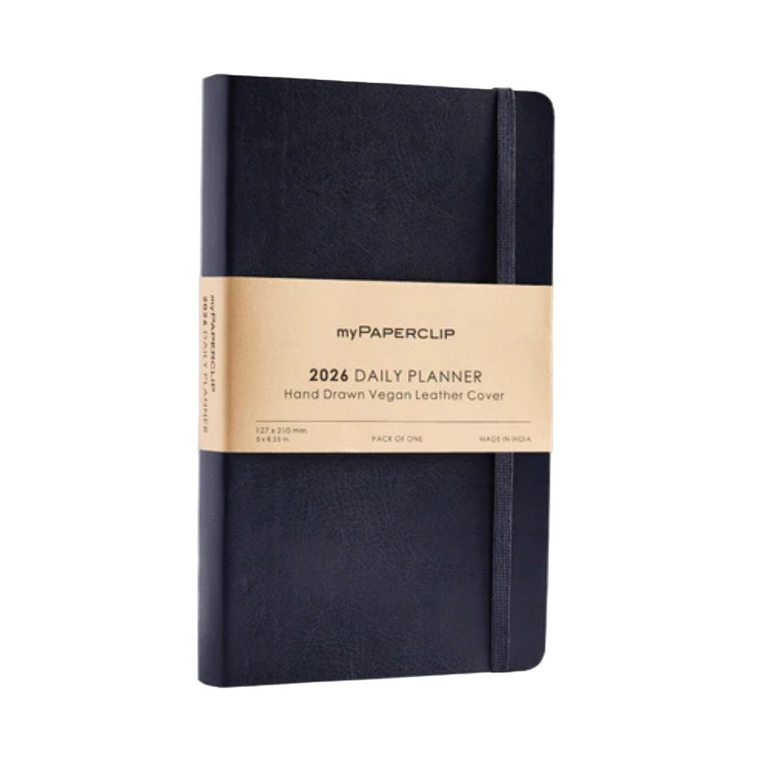 Mypaperclip 2026 Leather Cover Daily Planner