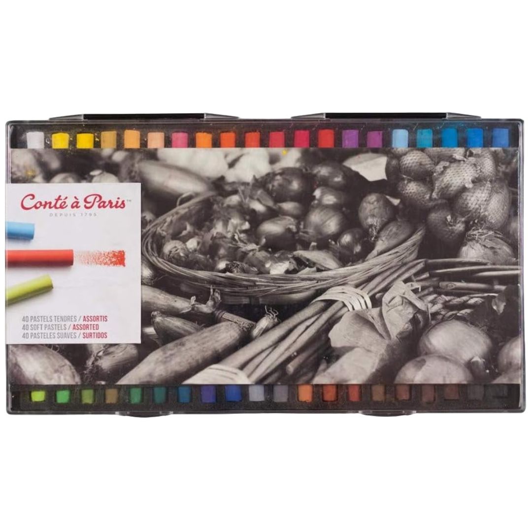 Conte a Paris Soft Pastels Assorted Colors - Pack of 40