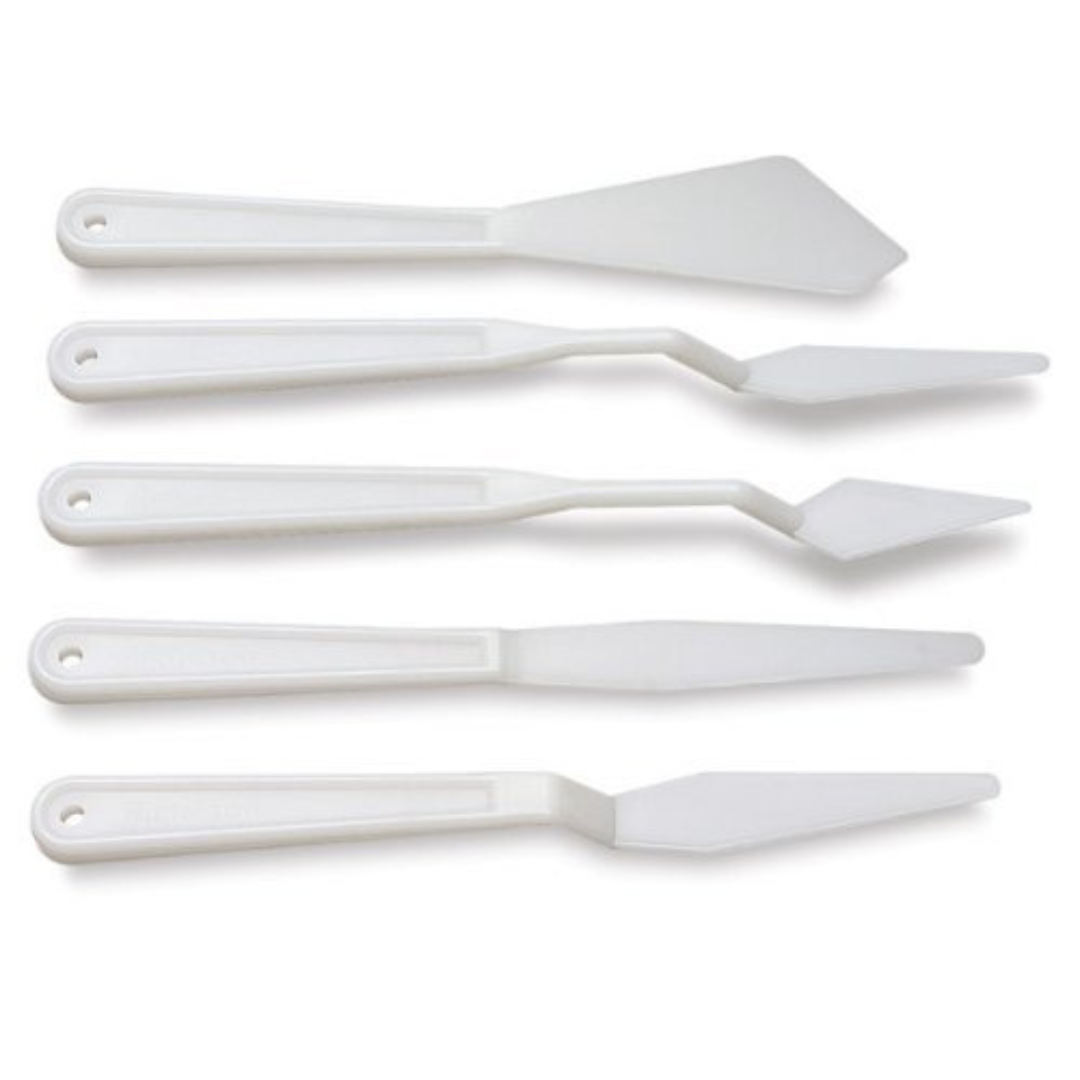 Brustro Plastic Palette Painting Knife - Set of 5