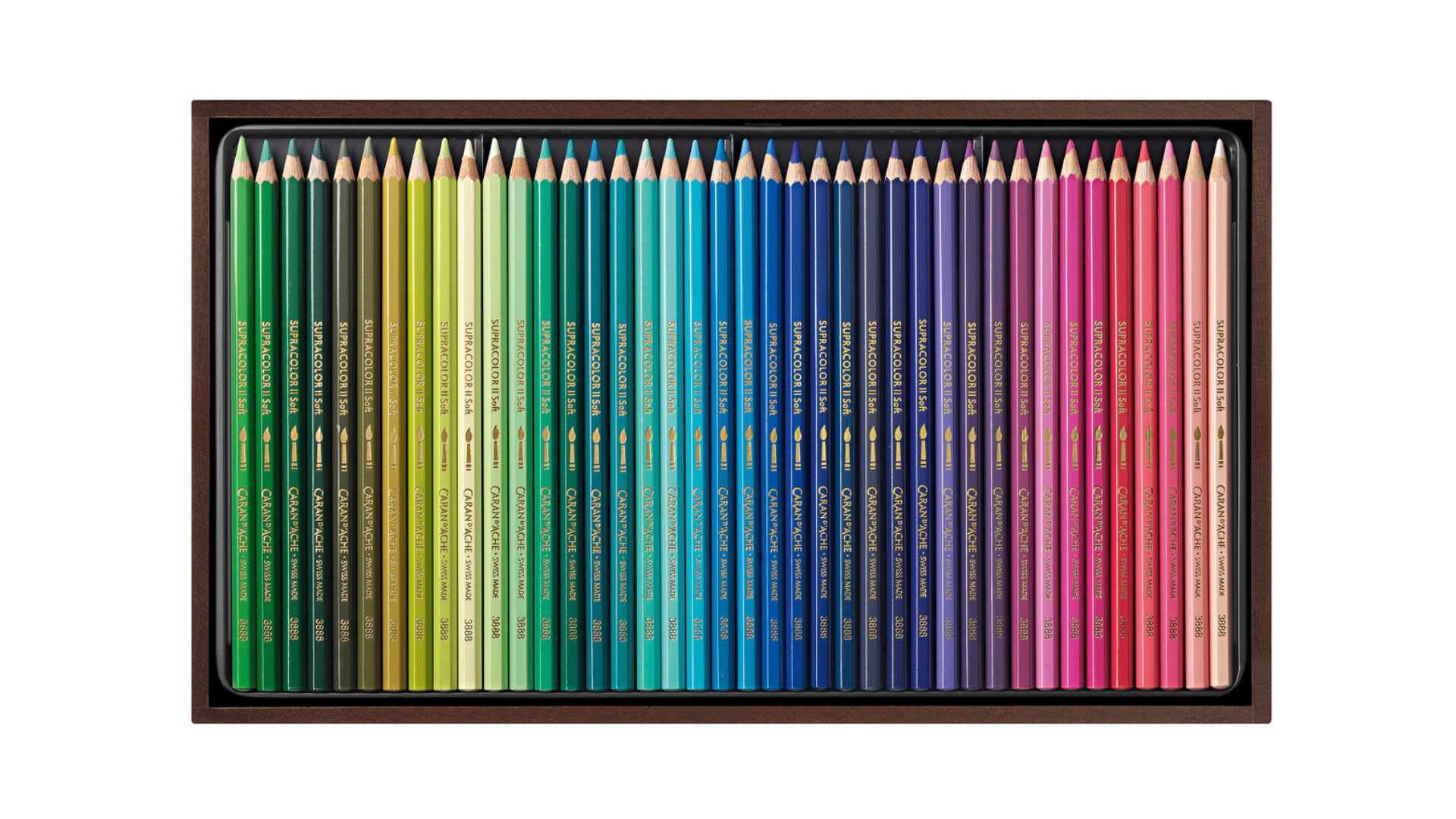 Caran d'Ache Artist Supracolor Soft Aquarelle Pencil WoodBox 80 Shades