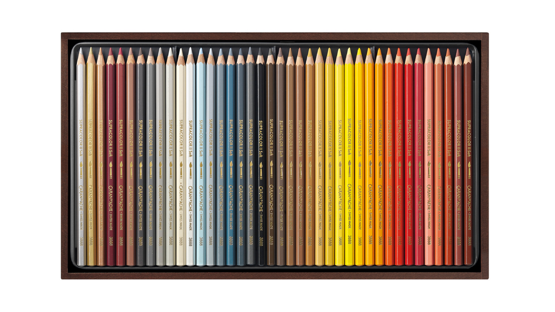 Caran d'Ache Artist Supracolor Soft Aquarelle Pencil WoodBox 80 Shades