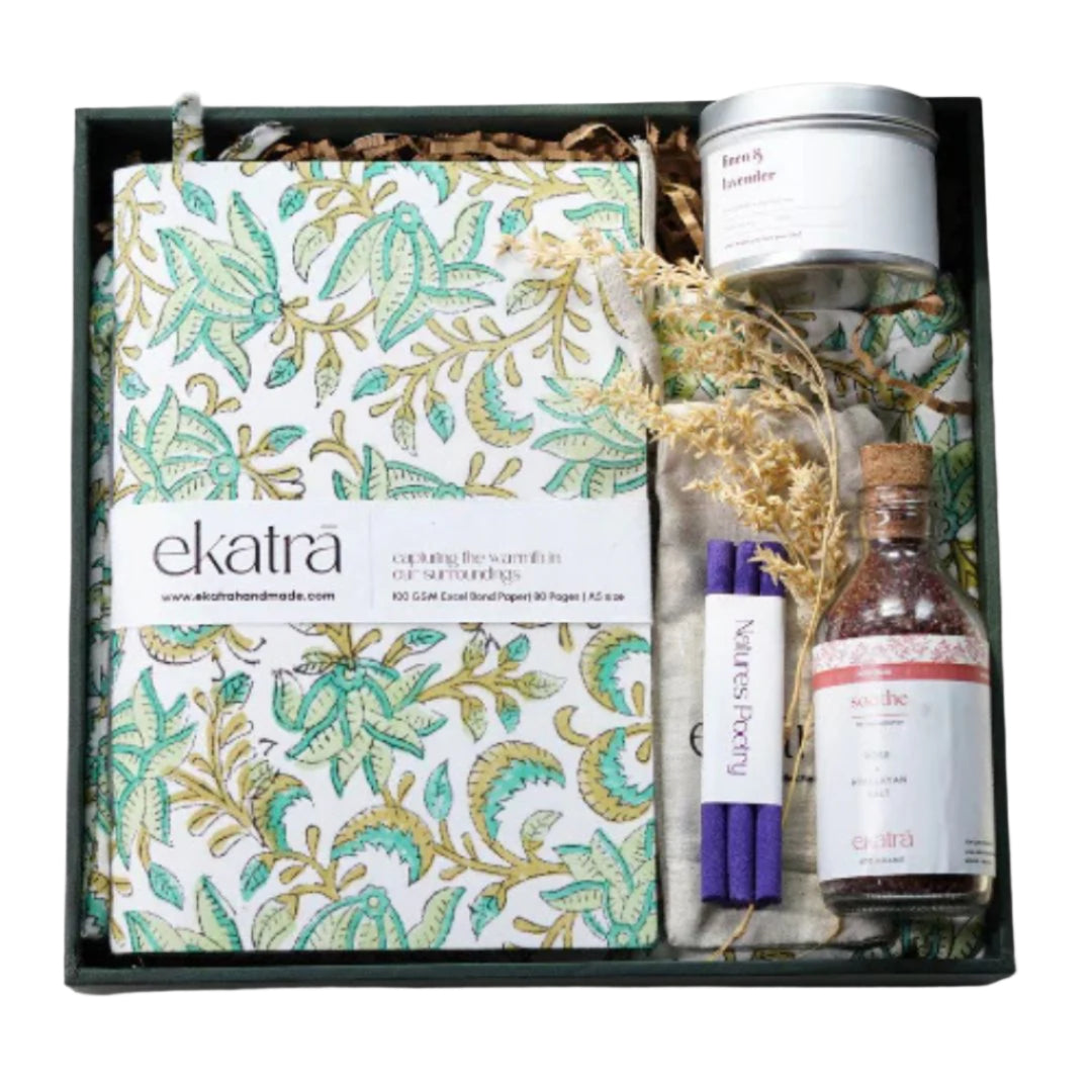 Ekatra The Ritual Collection Limited Edit-Teal Floral