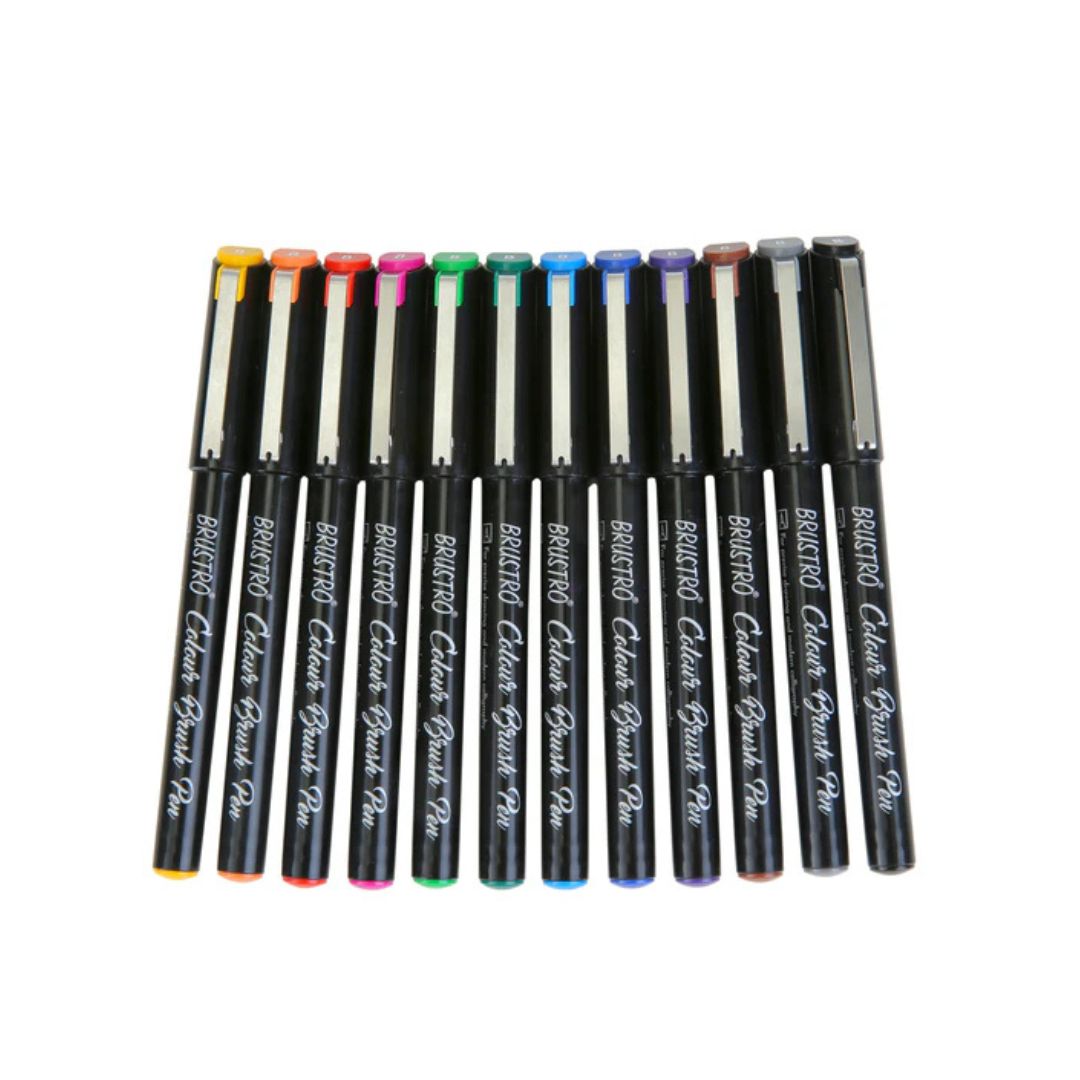 Brustro Colour Brush Pen - Pack of 12