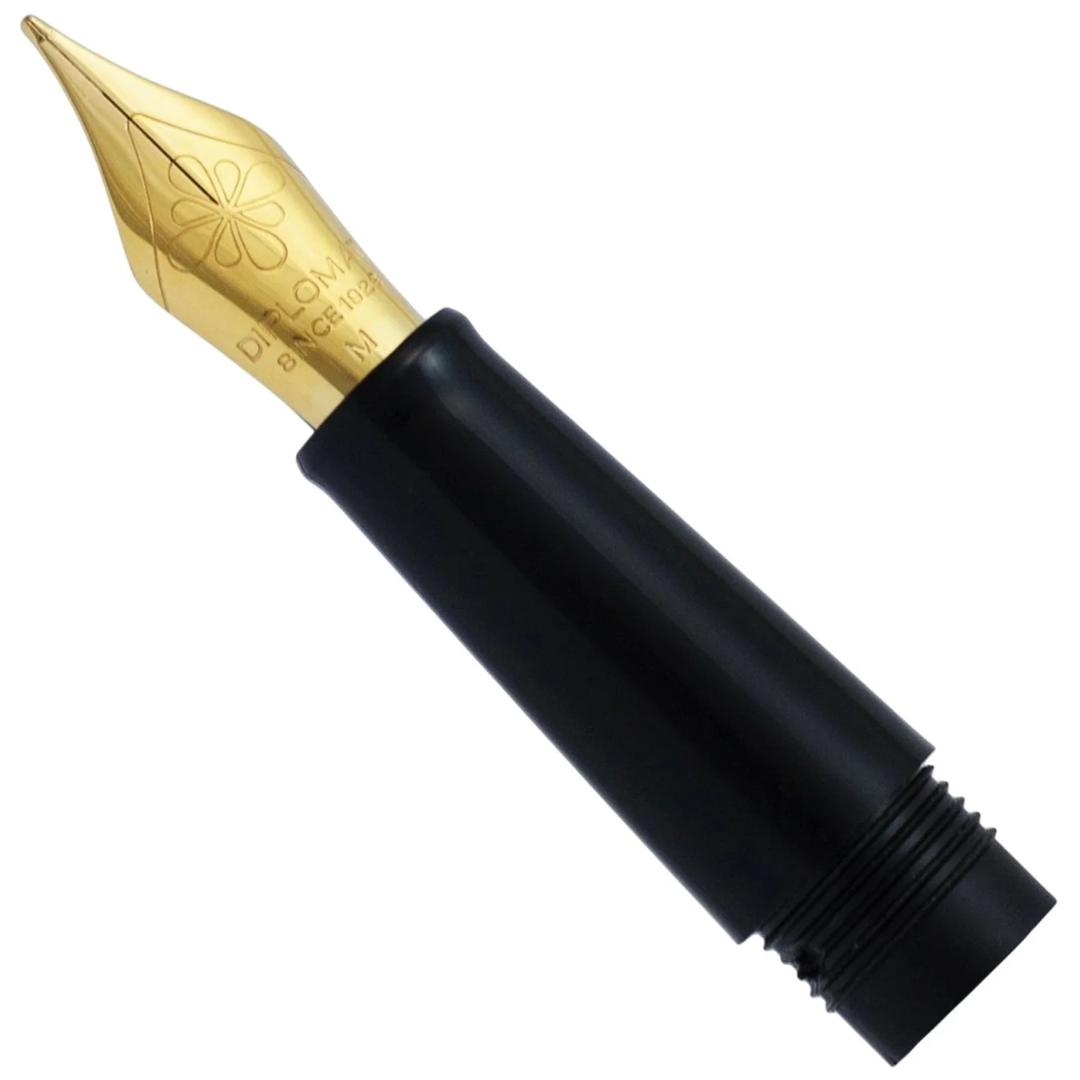 Diplomat Traveller Stainless Steel Gold Nib Section