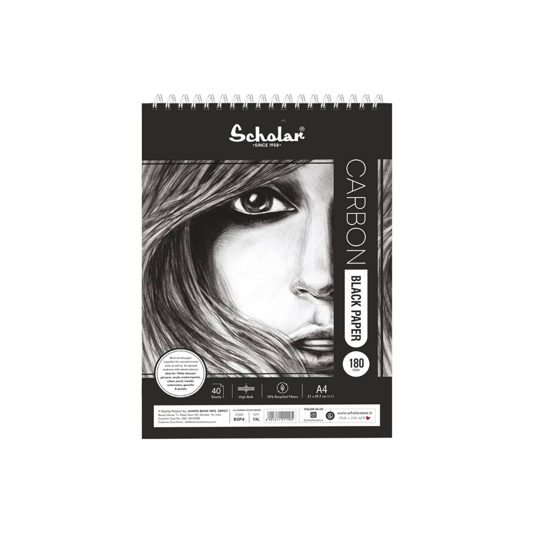 Scholar Carbon Sketch Pad Black Paper