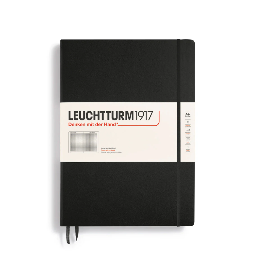Leuchtturm1917 Squared Notebook- Master Classic A4+ BLACK
