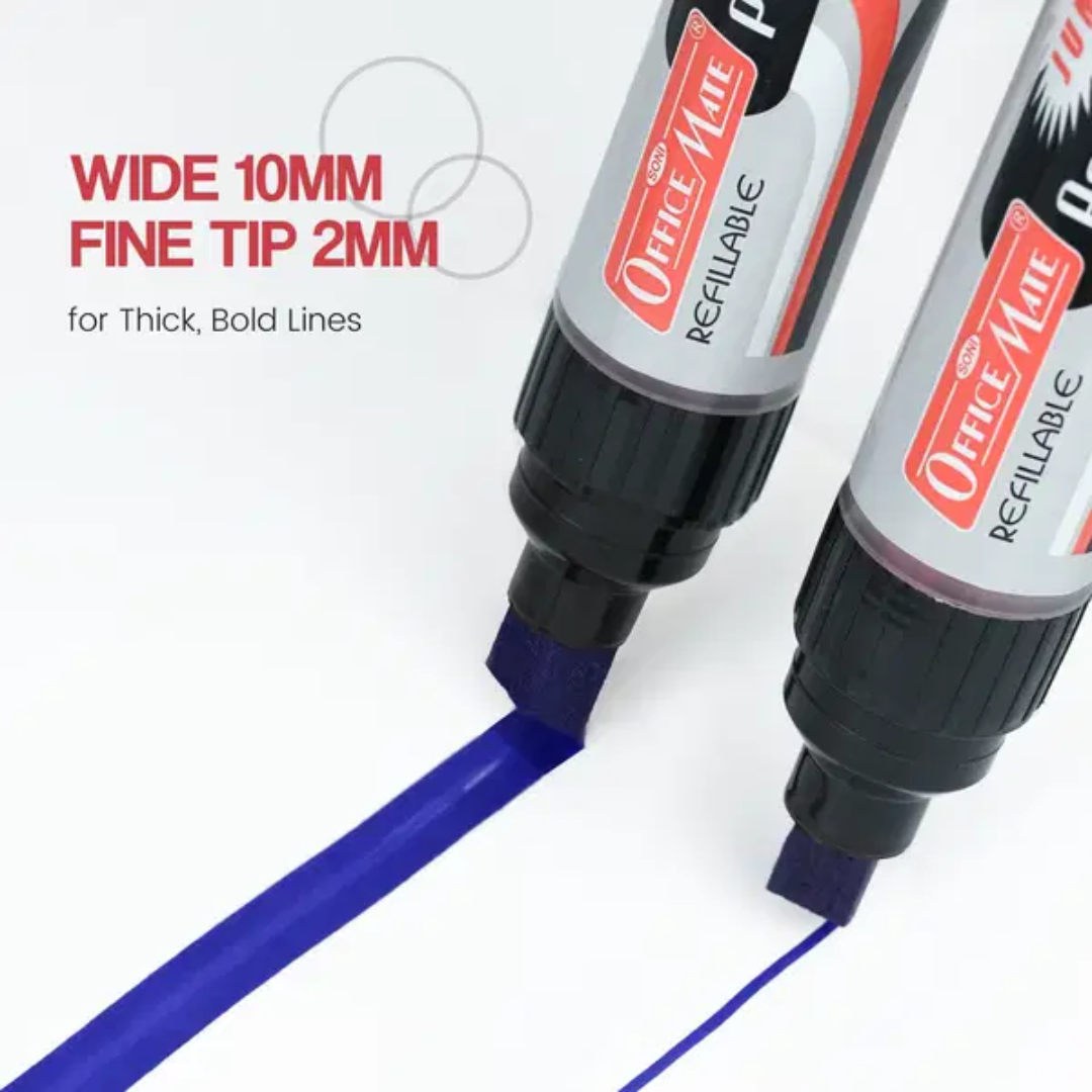 Soni Officemate Refillable Jambo Permanent Marker & Ink Set