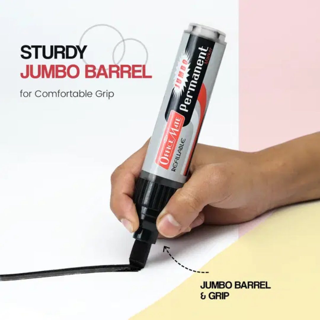 Soni Officemate Refillable Jambo Permanent Marker & Ink Set