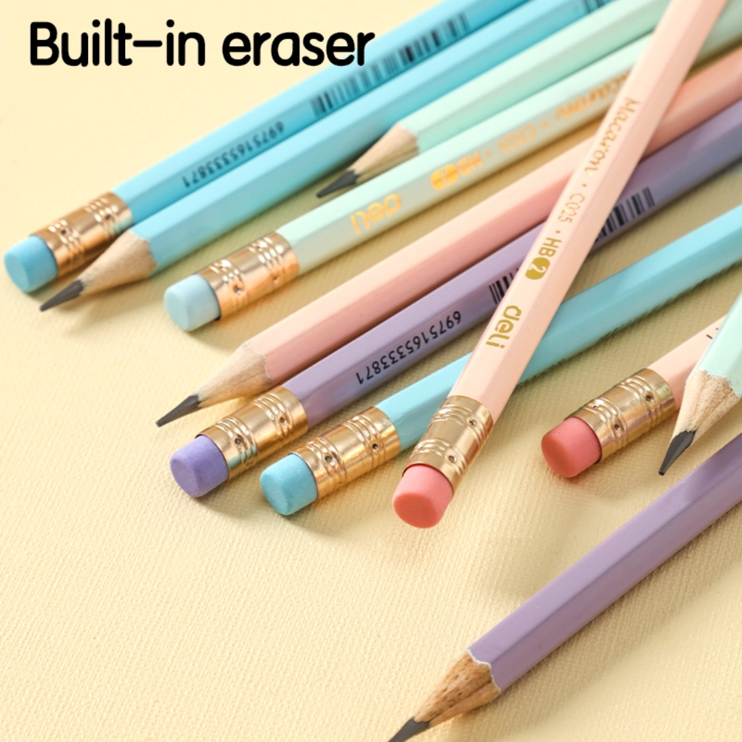 Deli Macaron Graphite Pencil Set