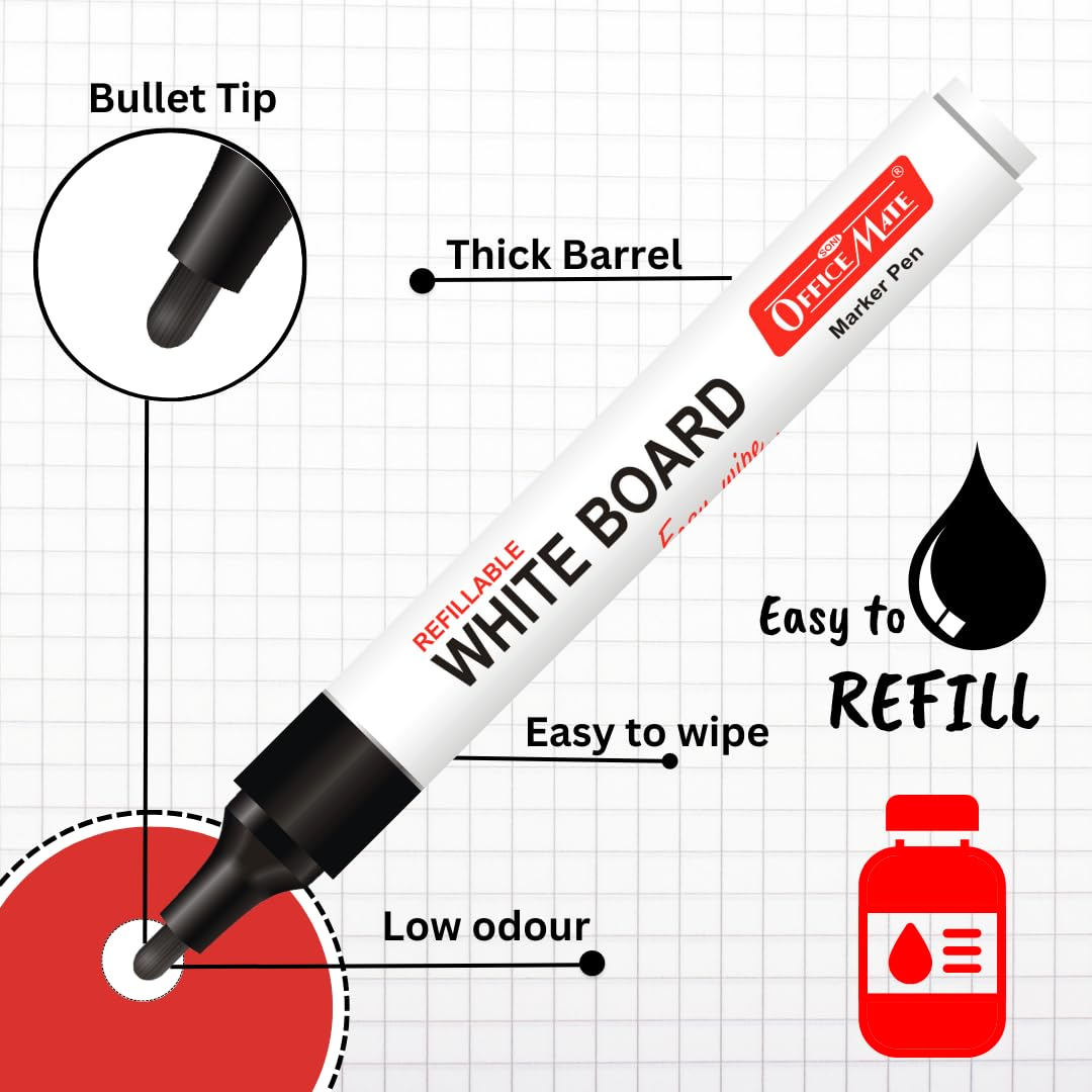 Soni Officemate White Board Refillable Marker Pen