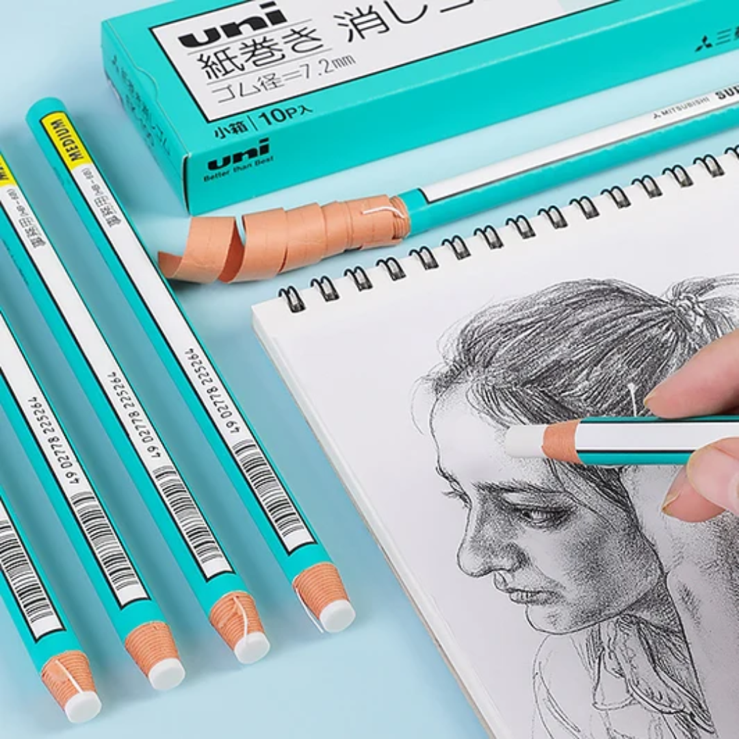 Uni Paper Wrapped Pencil Type Eraser