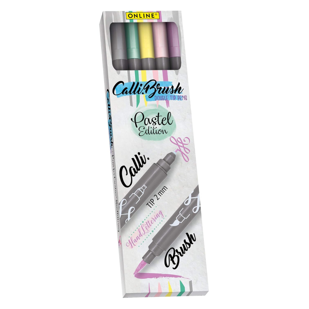 Online Double Tip Calligraphy & Brush Pens Set