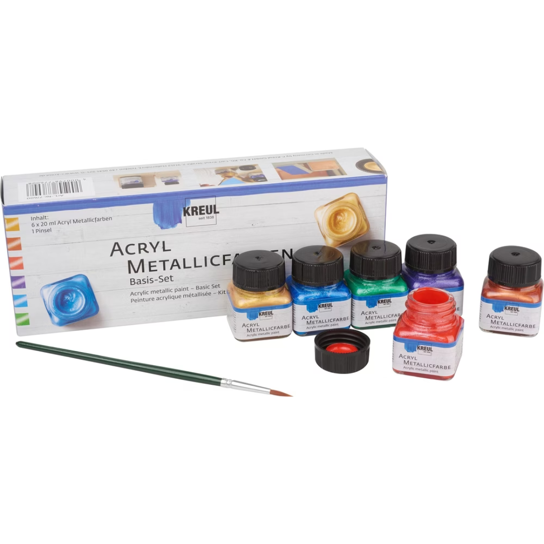 Kreul Acrylic Basic Metallic Paint Set
