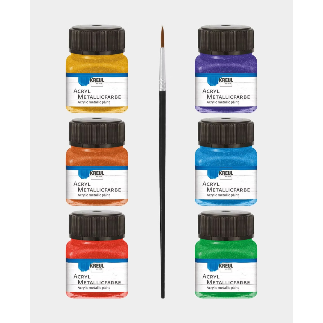 Kreul Acrylic Basic Metallic Paint Set