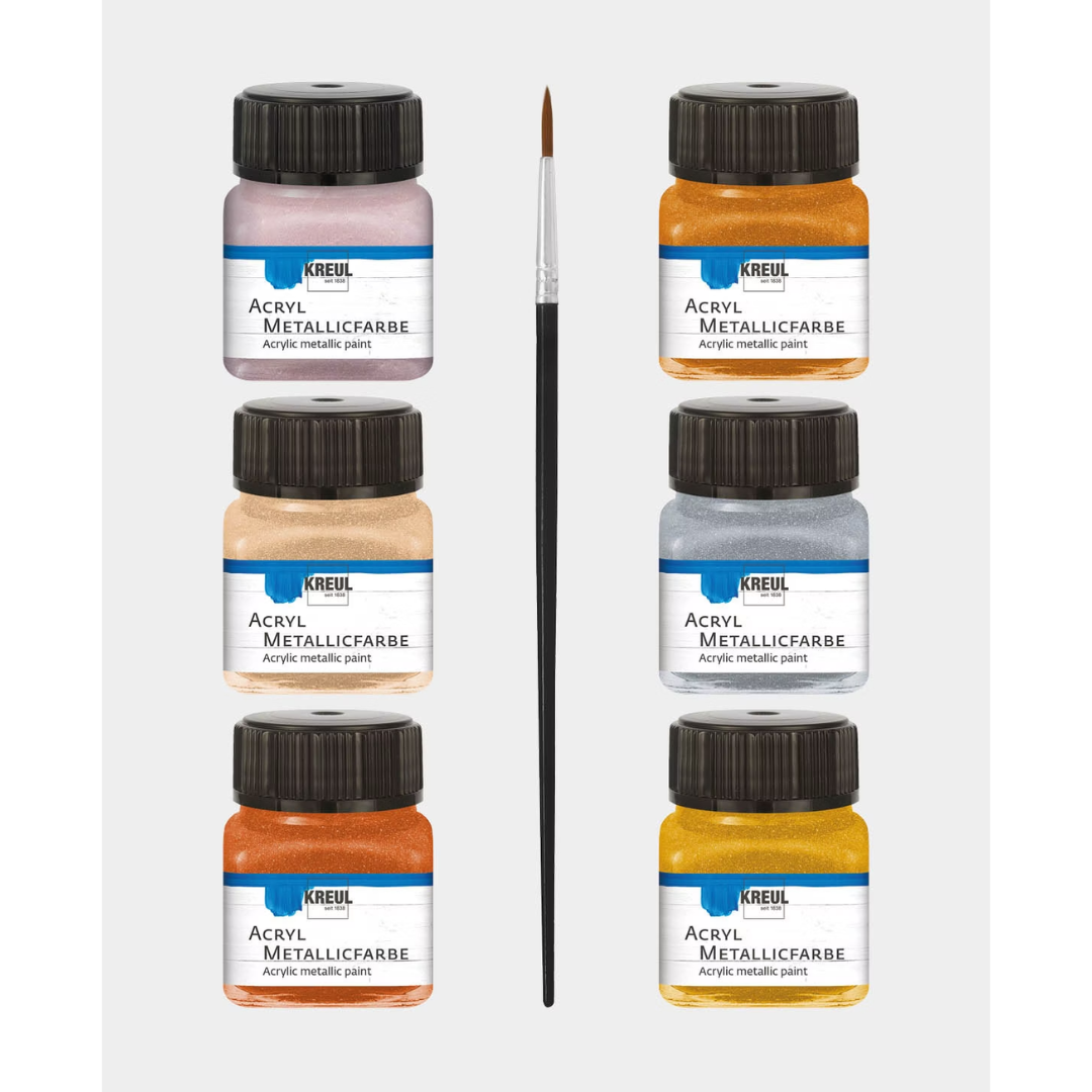 Kreul Acrylic Metallic Glamour Living Paint Set