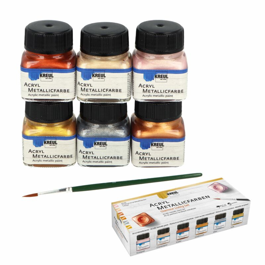 Kreul Acrylic Metallic Glamour Living Paint Set