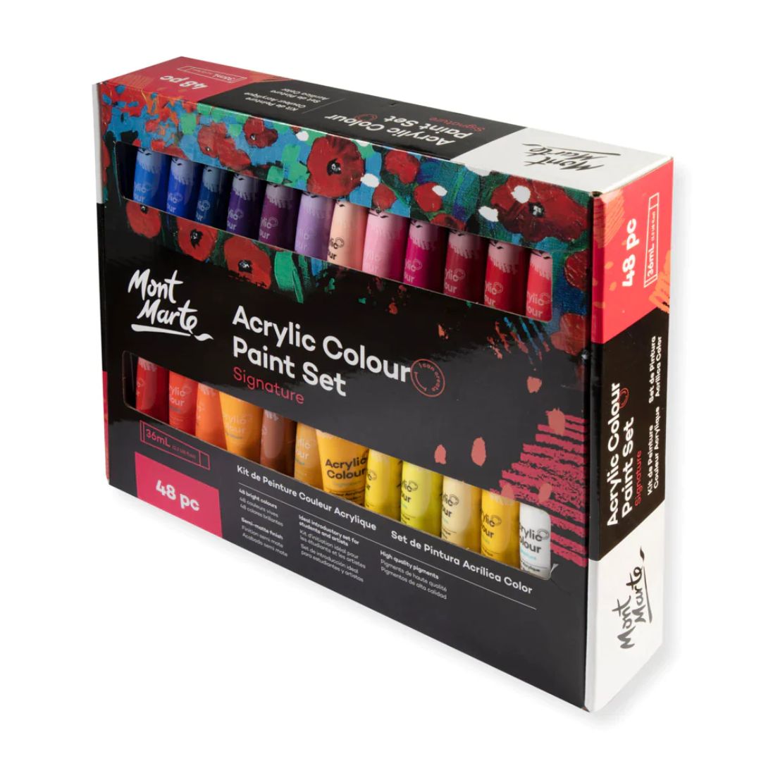Mont Marte Acrylic Colour Paint Set Signature Pack Of 48