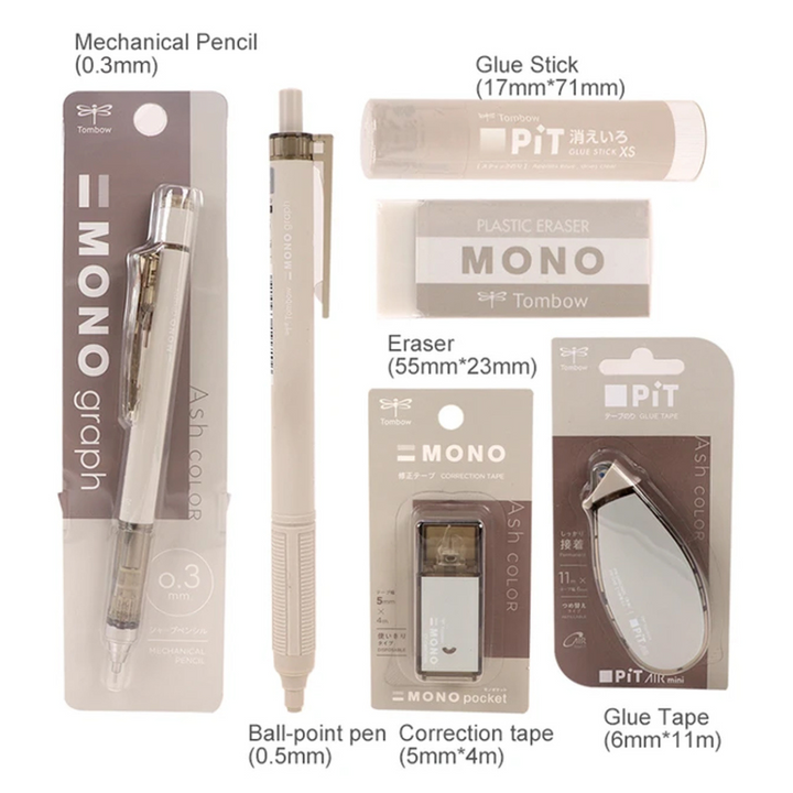 Tombow Mono PIT Pencil Stationery Set 6 Pieces