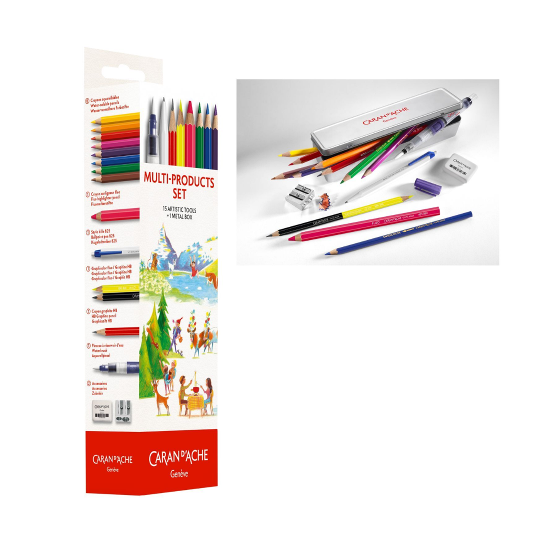 Caran D'Ache Multi-Product Set - 16 Assorted Pcs College Set