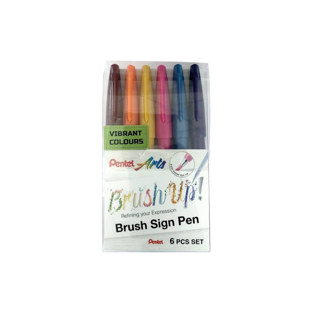 Pentel Arts Brush Sign Pen Set