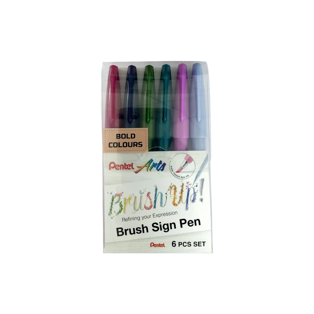 Pentel Arts Brush Sign Pen Set