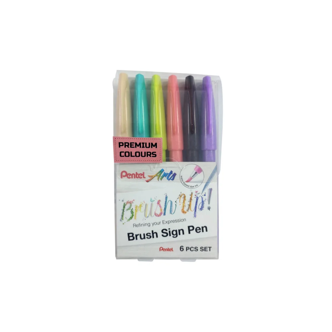 Pentel Arts Brush Sign Pen Set