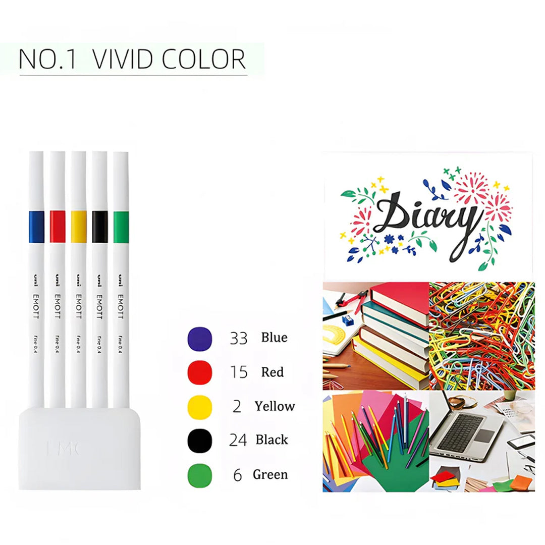 Uni Emott Pens 5-color set