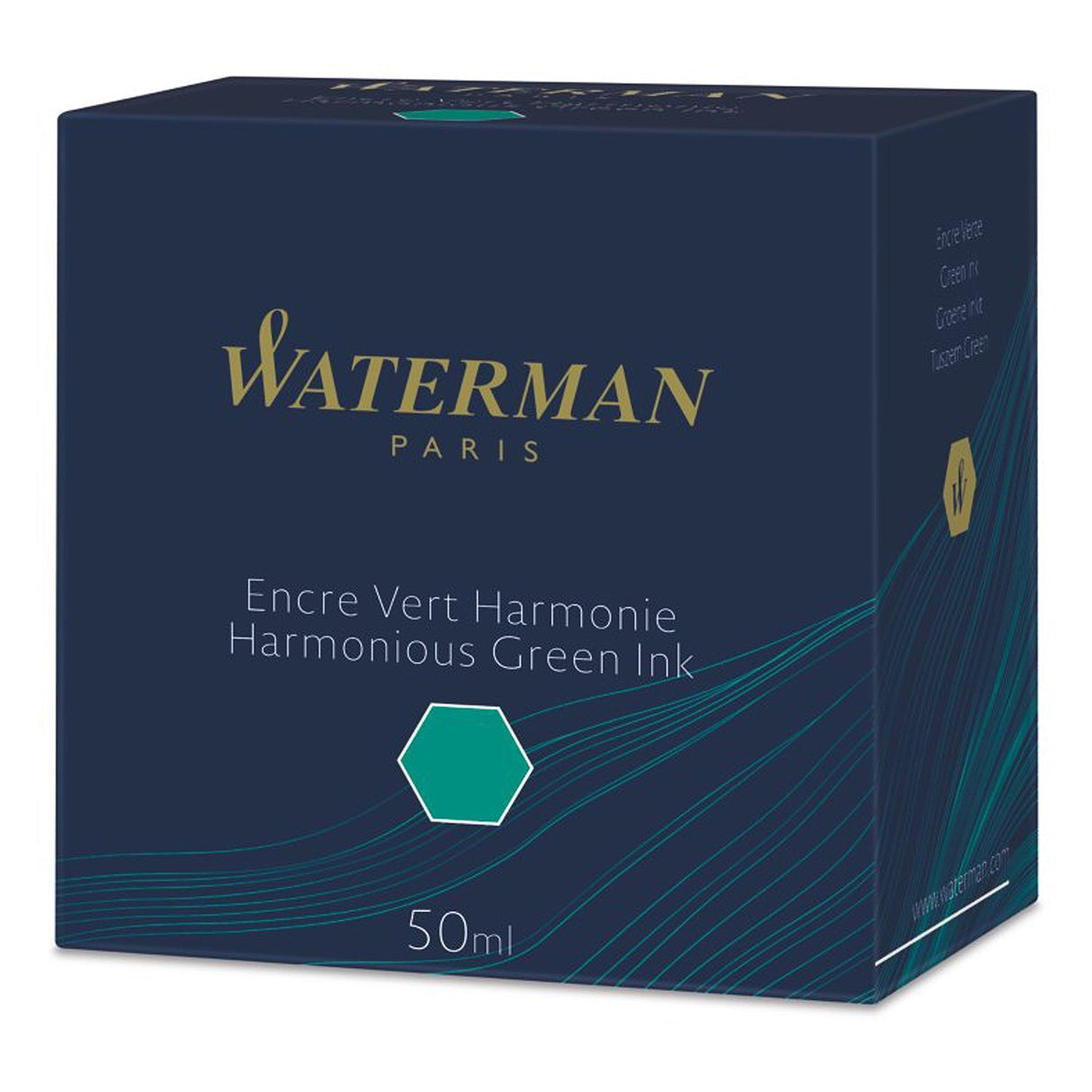 Waterman Ink Bottle (Mysterious Blue - 50 ML) 9000005334. A unique 50 ml ink bottle comes with multi-faceted 9 sides which help you to grasp every remaining drop of ink. Genuine Waterman Ink, France. Onlinemantra.in