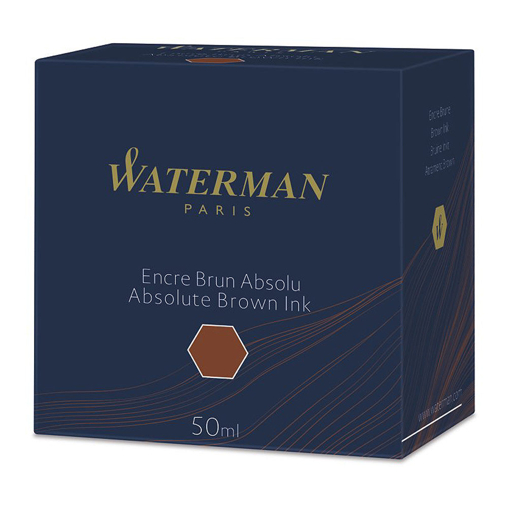 Waterman Ink Bottle (Mysterious Blue - 50 ML) 9000005334. A unique 50 ml ink bottle comes with multi-faceted 9 sides which help you to grasp every remaining drop of ink. Genuine Waterman Ink, France. Onlinemantra.in