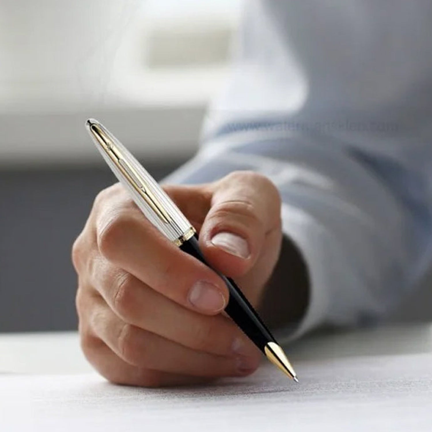 Waterman Carene Deluxe Black GT Ballpoint Pen 9000013886