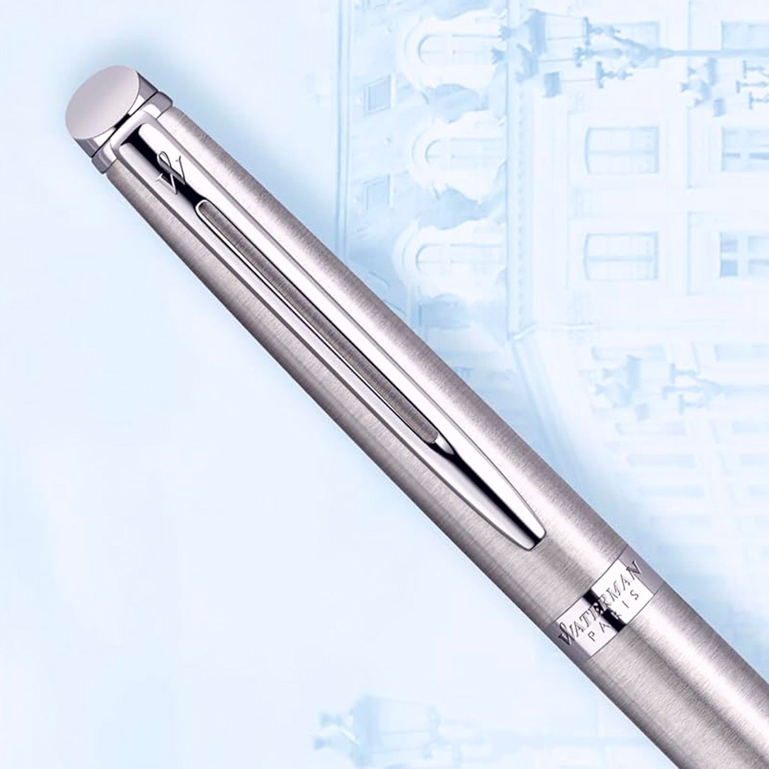 Waterman Hemisphere Stainless Steel CT Ballpoint Pen 9000017093