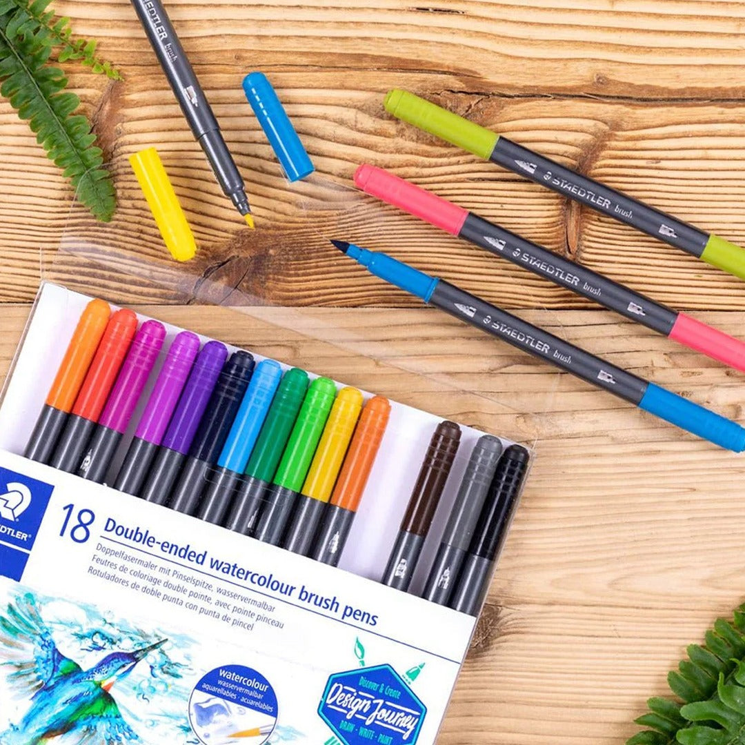 Staedtler Double Ended Watercolour Brush Pens