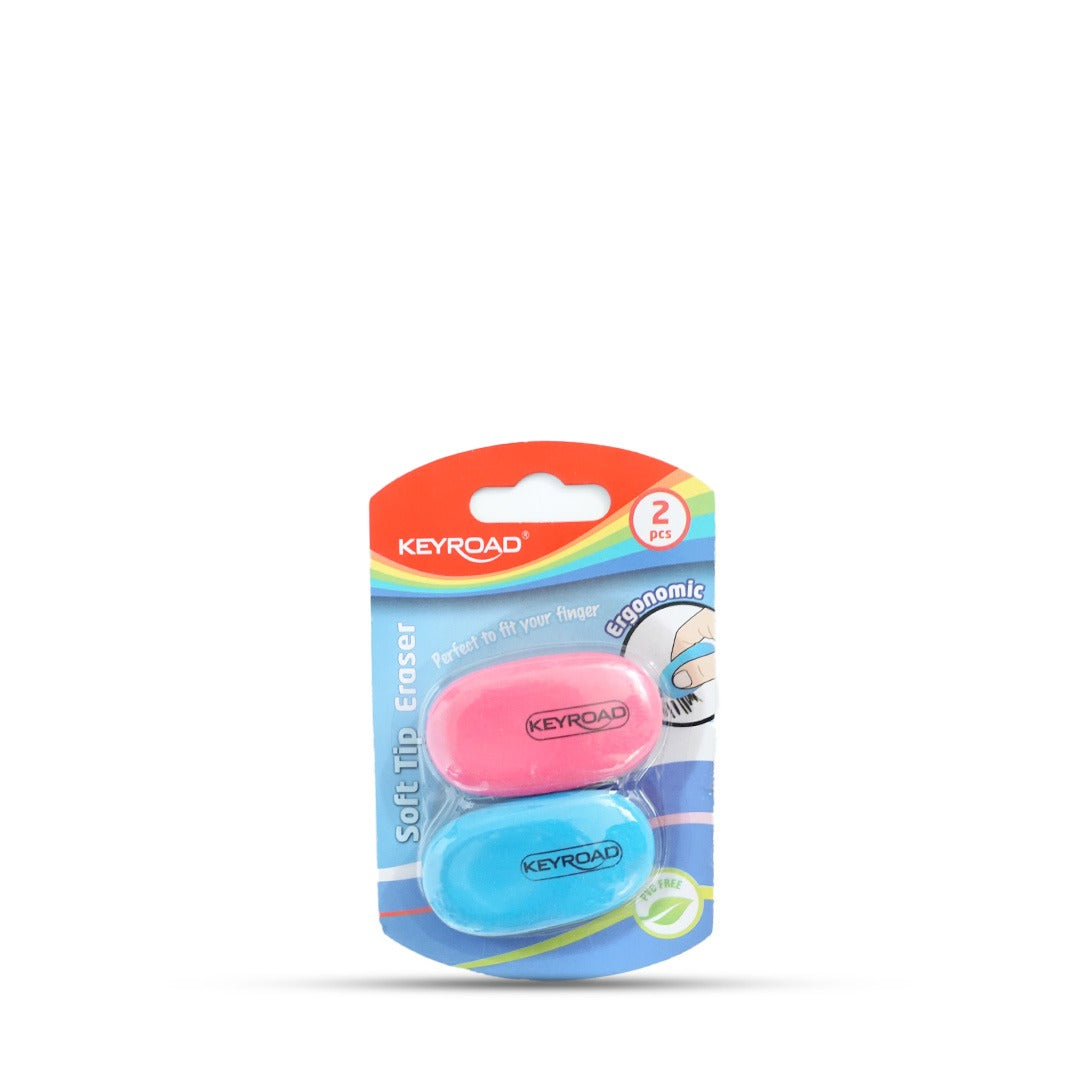 Keyroad Soft Tip Black & White Eraser Set