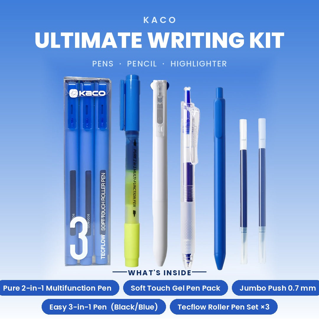 Kaco Ultimate Writing Kit | Pens, Pencil & Highlighter