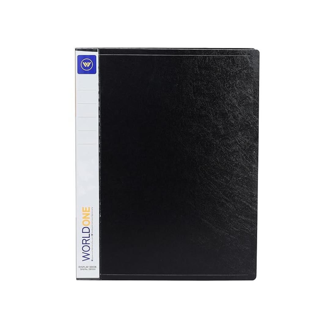 Worldone Black Display Book File