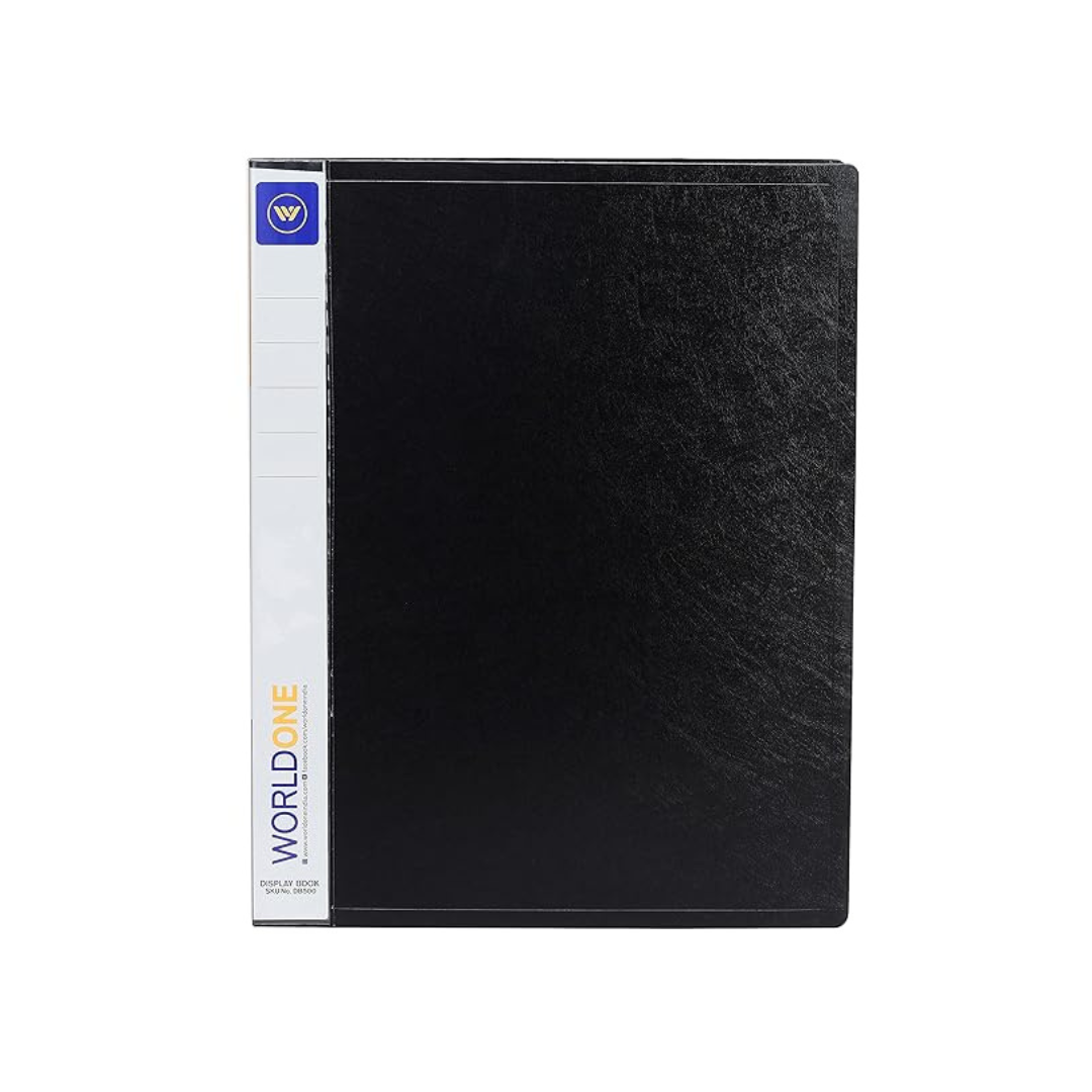 World One Black Display Book File