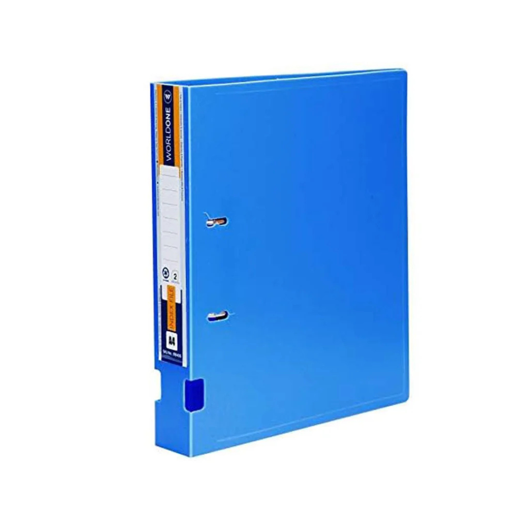 World One A4 Blue Index File- Pack of 2