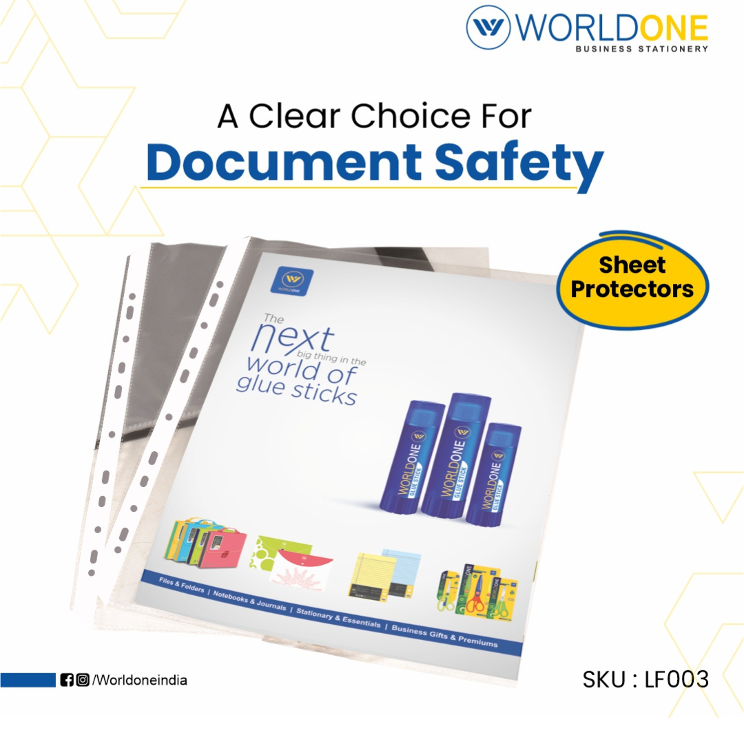 World One Sheet Protector - Pak of 50