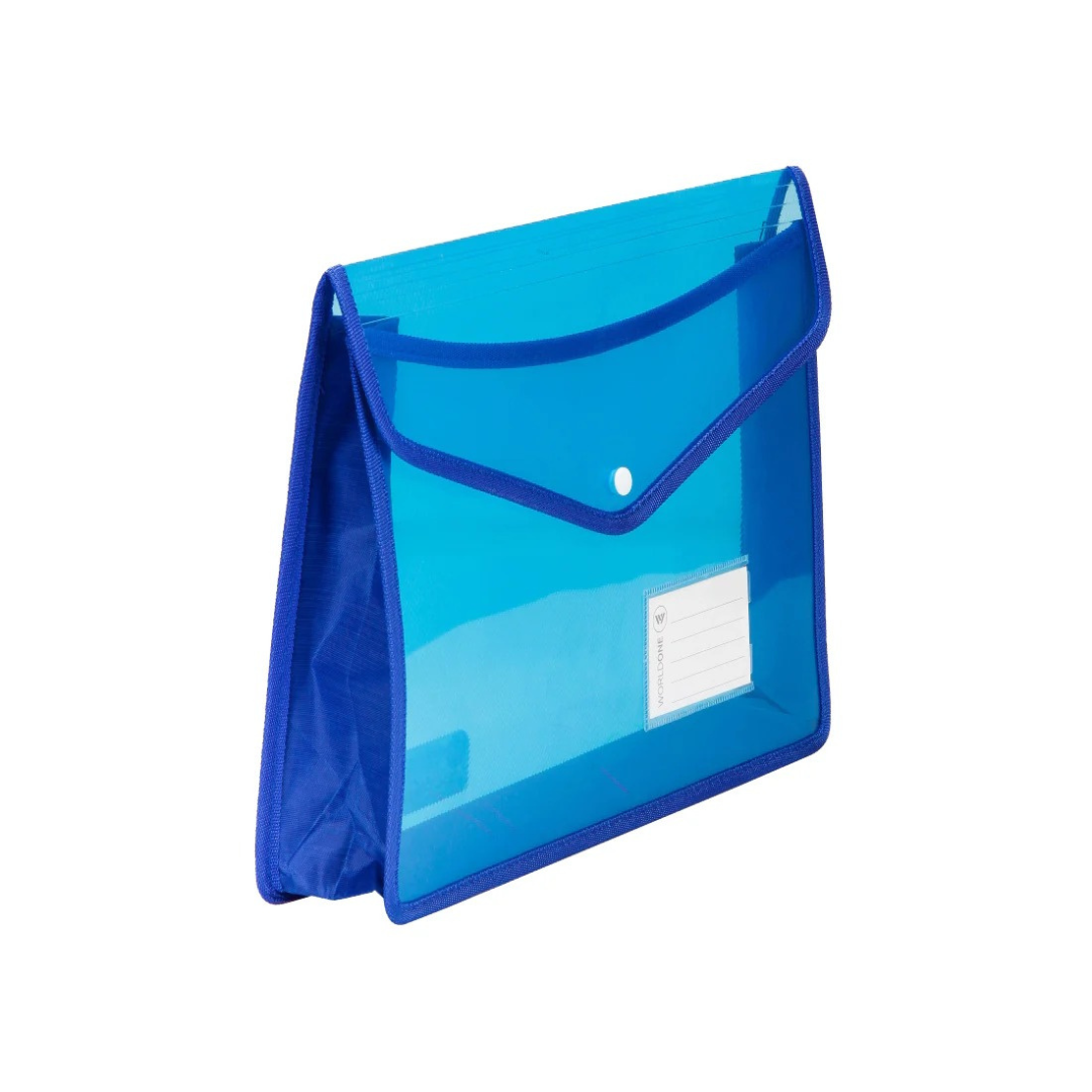 Worldone Flexi Document Bag Button Folder