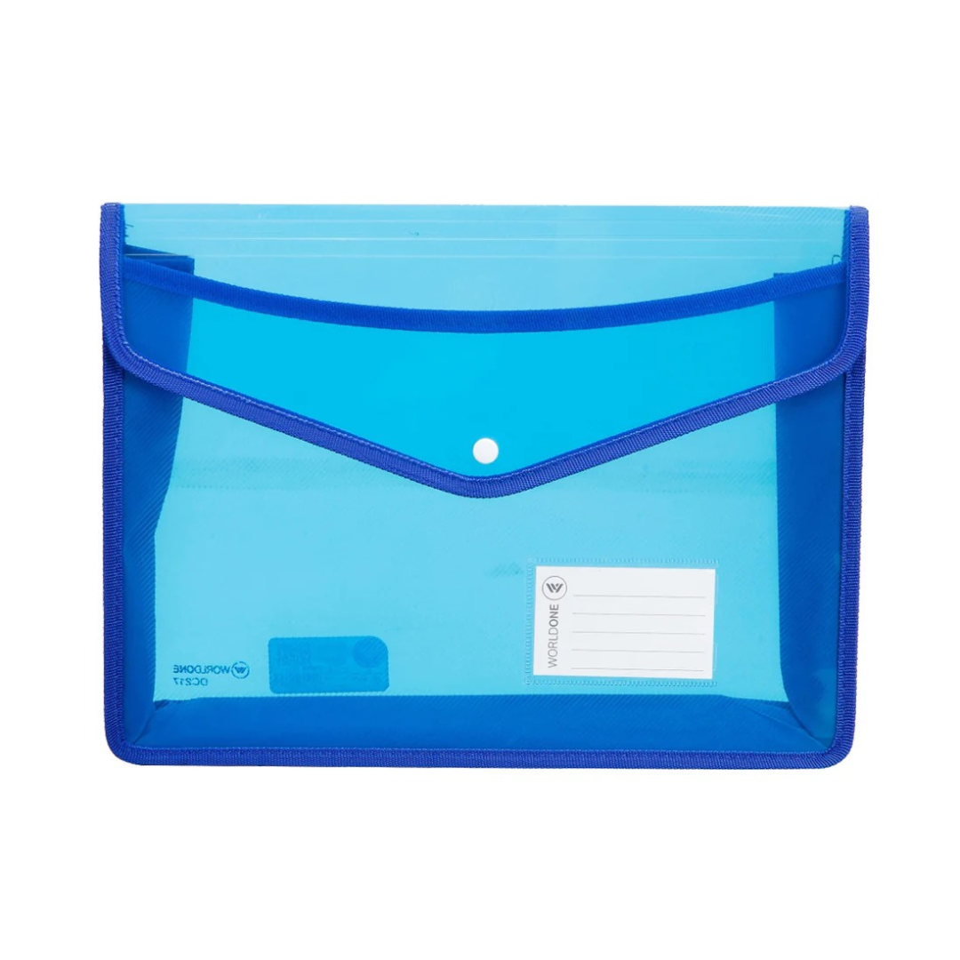 Worldone Flexi Document Bag Button Folder