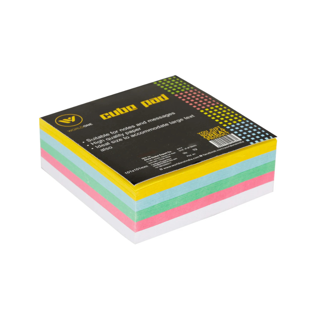Worldone Non Sticky Cube Pad with 400 sheets