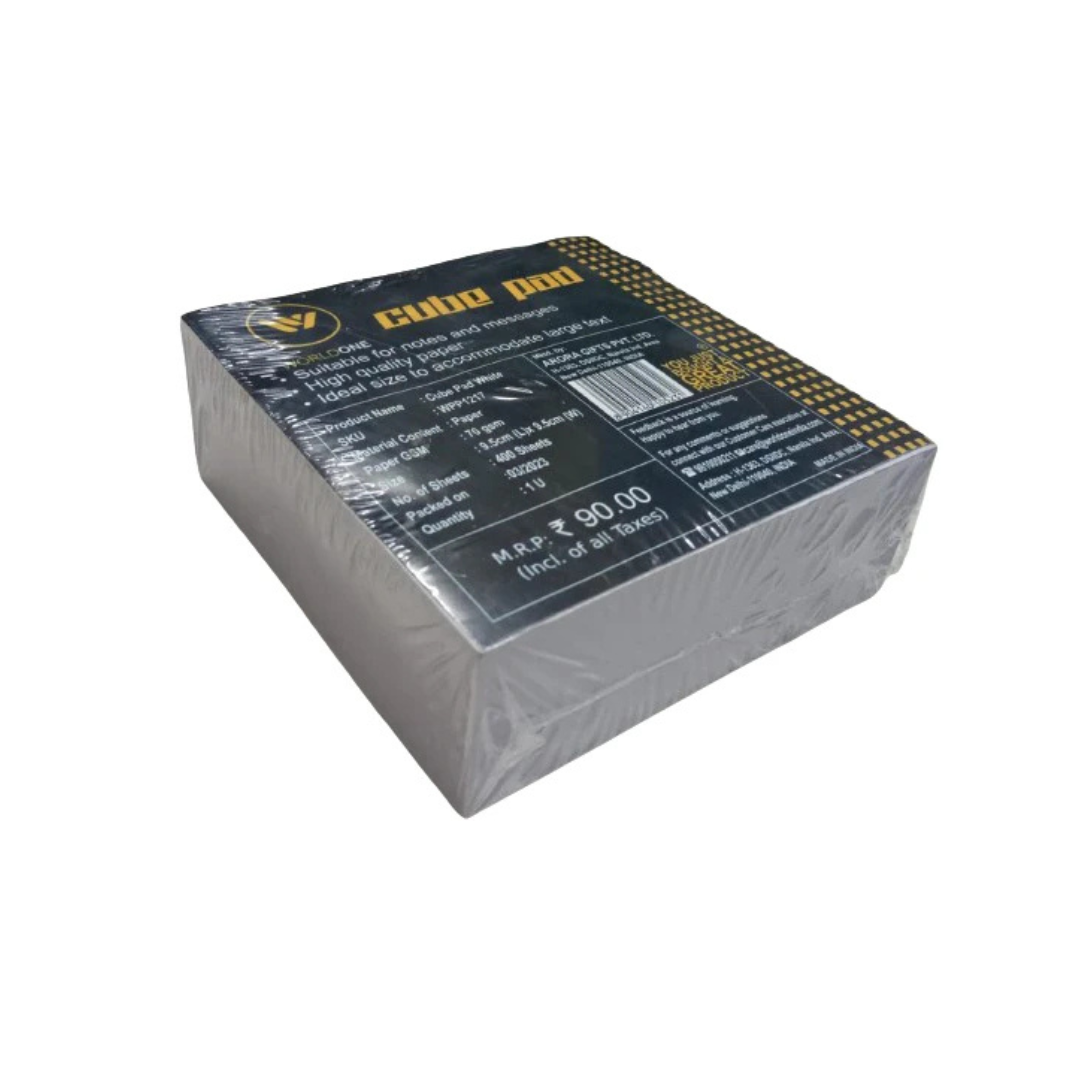 Worldone Non Sticky Cube Pad with 400 sheets
