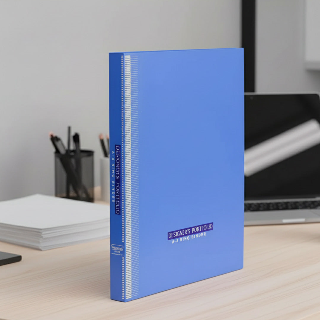 Worldone B4 Blue Ring Binder