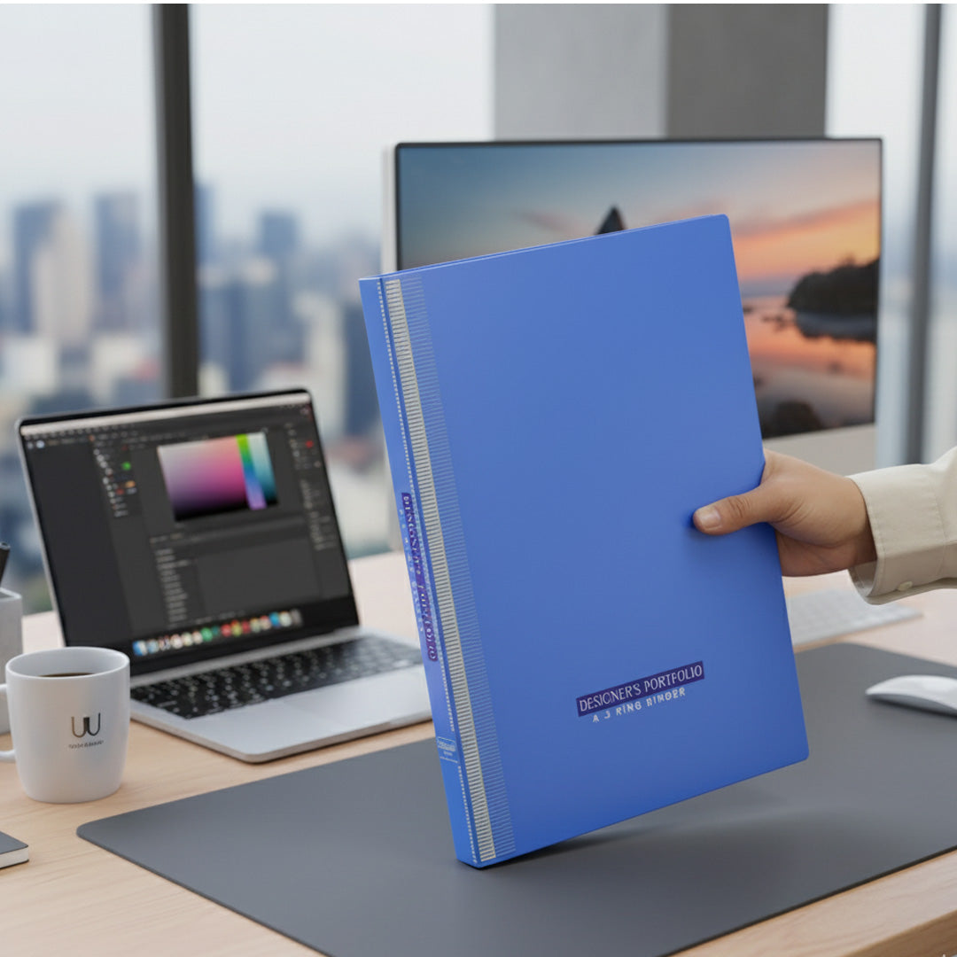 Worldone B4 Blue Ring Binder