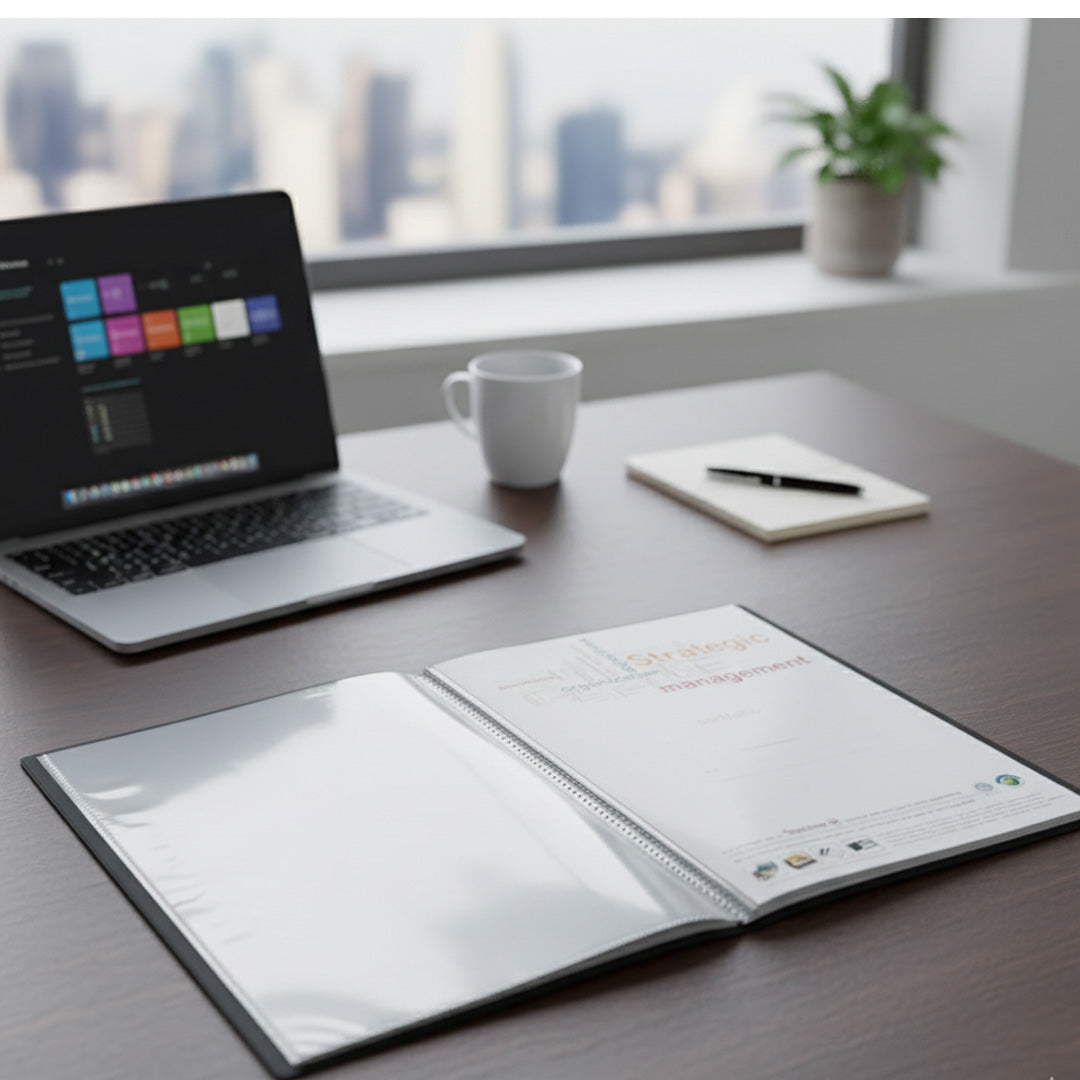 Worldone Black Display Book File