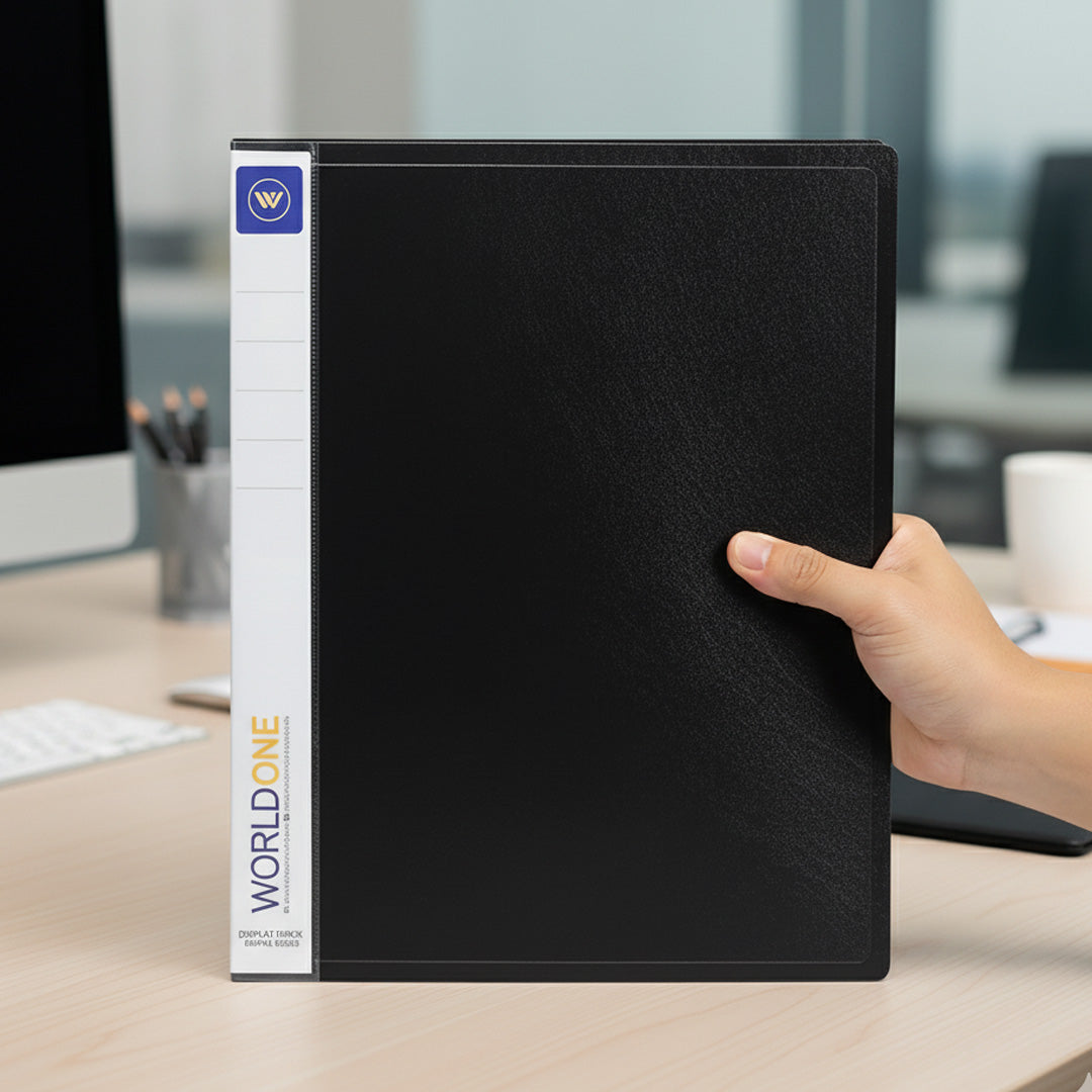 Worldone Black Display Book File