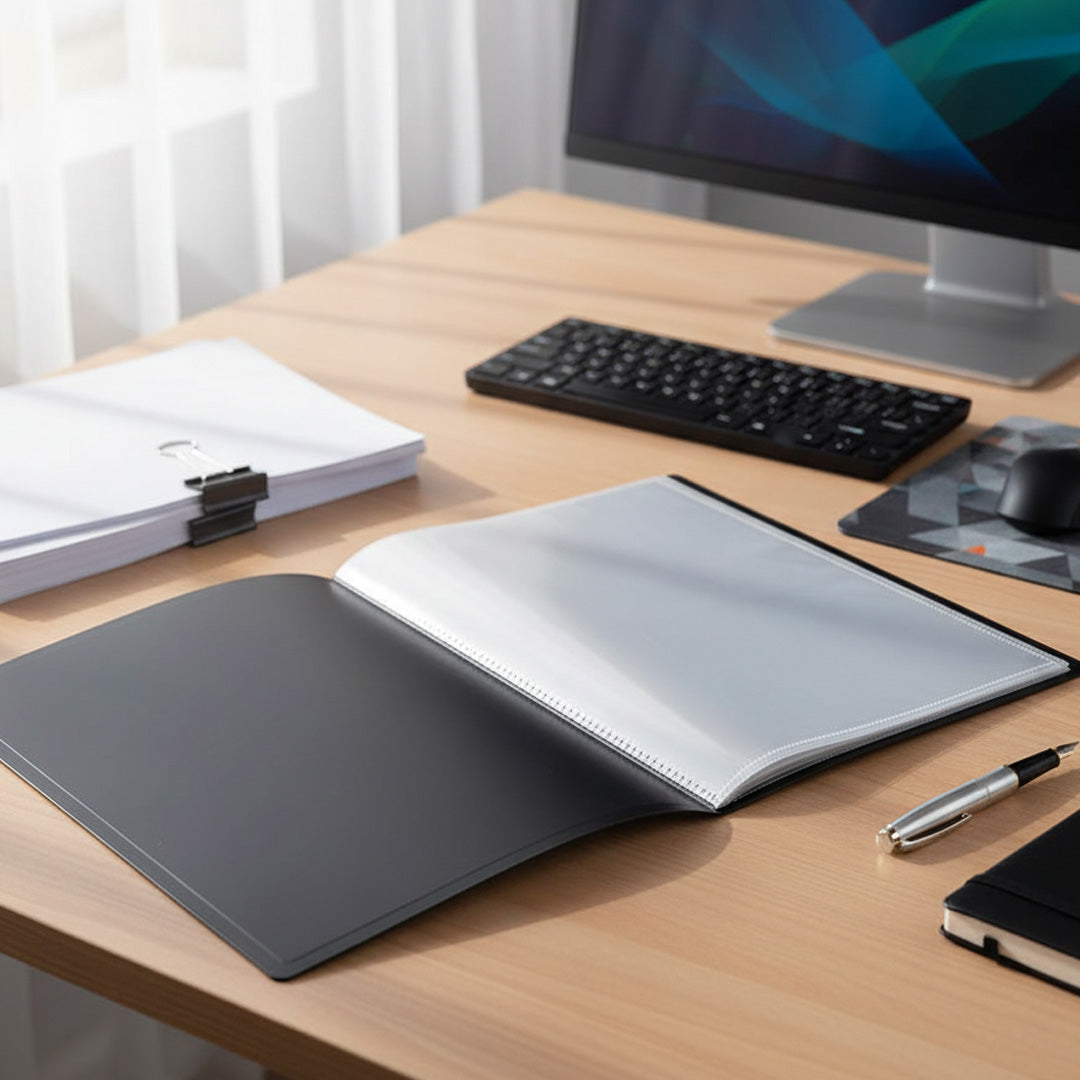 Worldone Black Display Book File